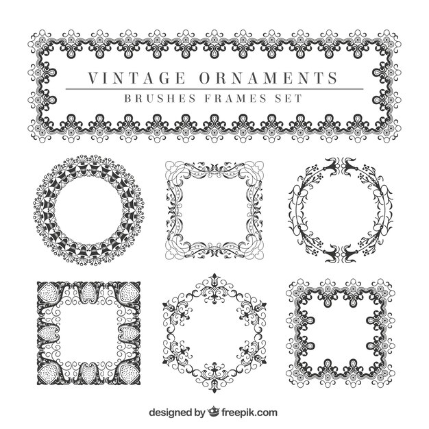 Victorian ornaments with frames