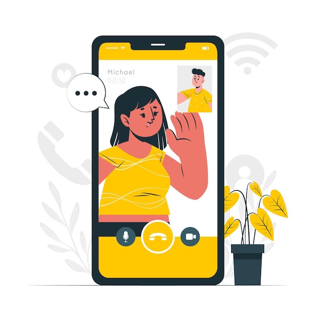 Video call concept illustration