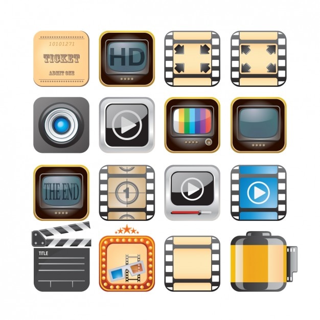 Video Player Icon Collection