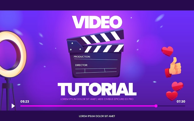 Video tutorial background design