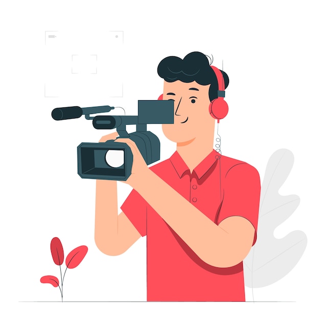 Videographer concept illustration