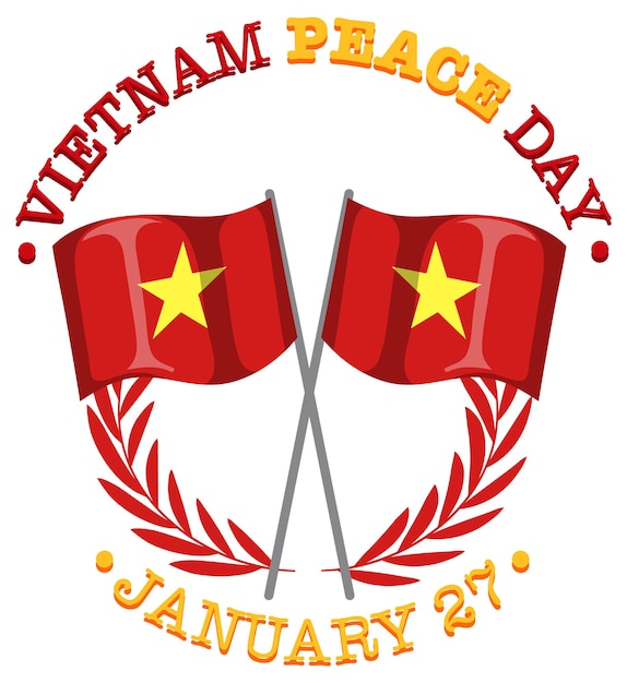 Free Vector vietnam peace day banner design