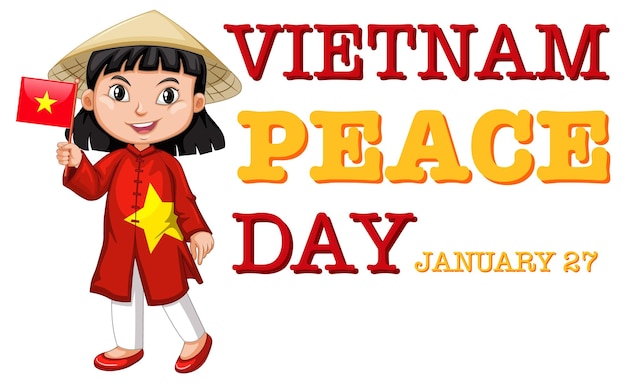 Free Vector vietnam peace day banner design