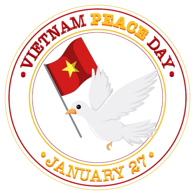 Free Vector vietnam peace day banner design