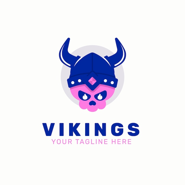 Free Vector viking  logo design template