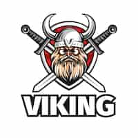 Free vector viking  logo design template