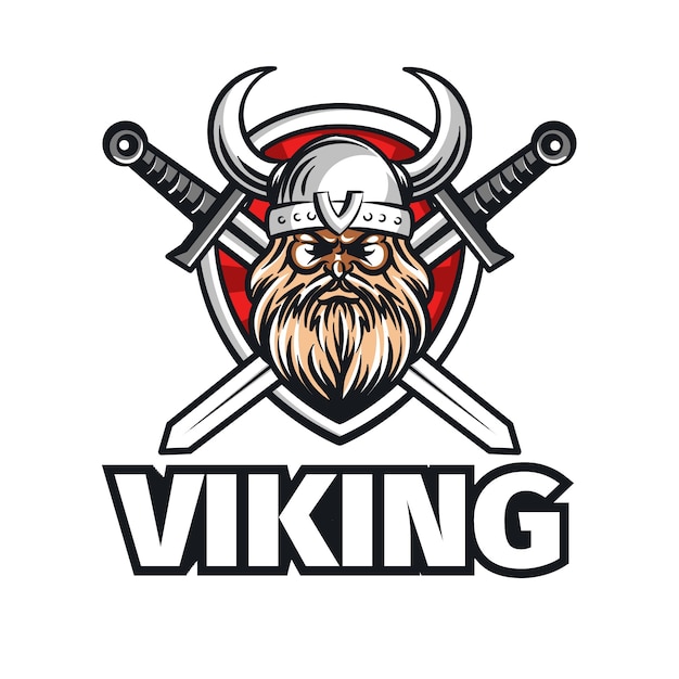 Free Vector viking  logo design template