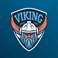 Free vector viking  logo design template