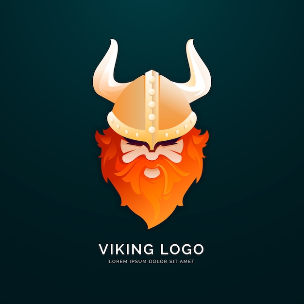 Free vector viking  logo design template