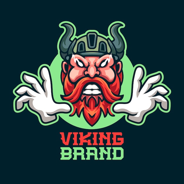 Free Vector viking mascot logo template