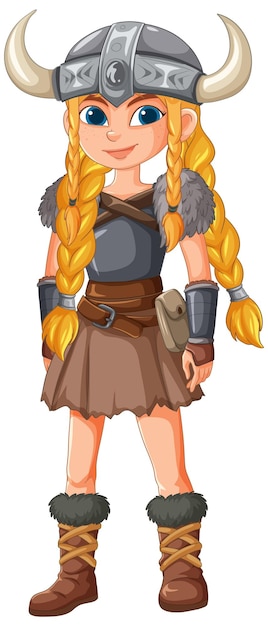 Viking Warrior Girl Illustration