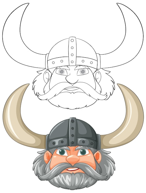 Free Vector viking warrior illustration