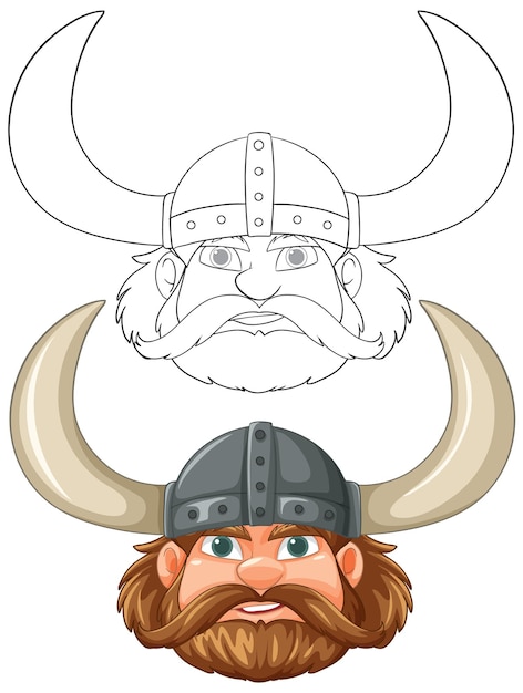 Free Vector viking warrior illustration