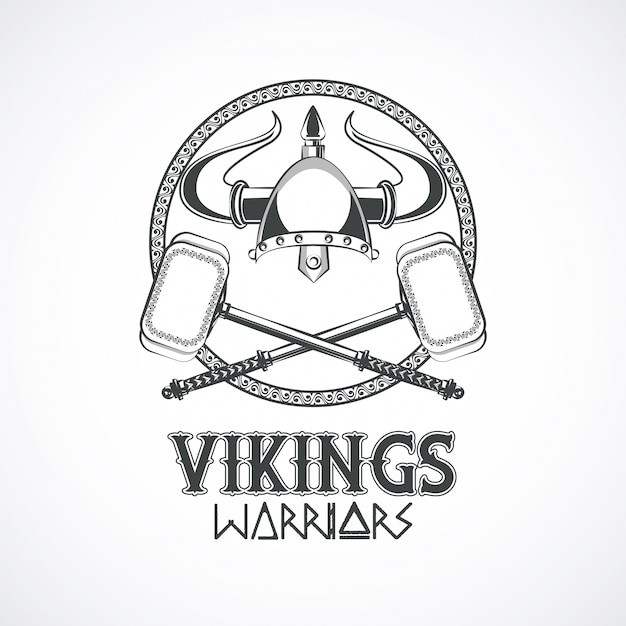 Free Vector vikings warriors printed tshirt 