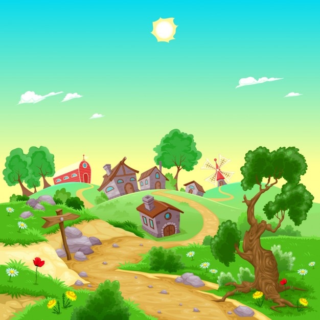 Free vector village