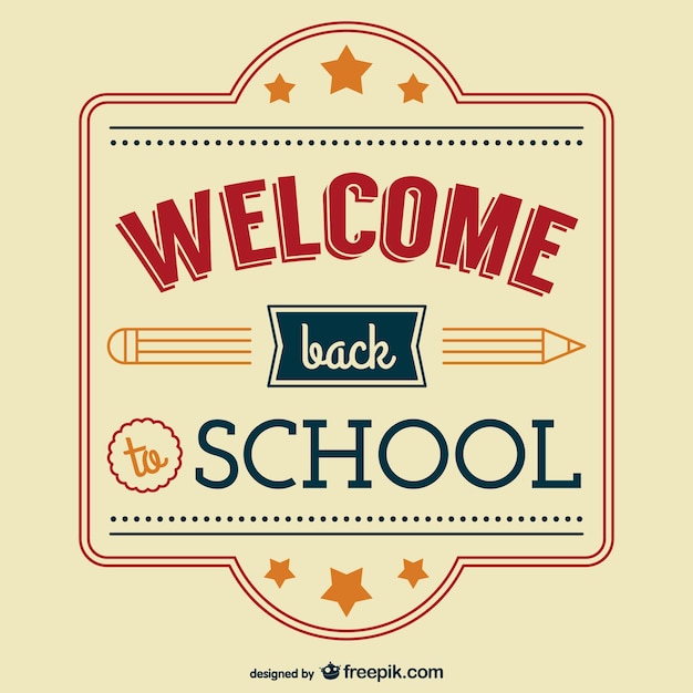 Free Vector vintage back to school vector