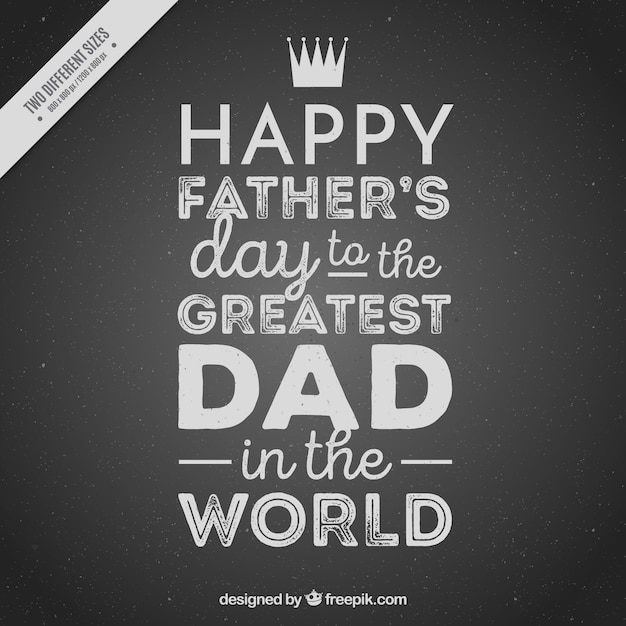 Free Vector vintage background with beautiful message for father's day