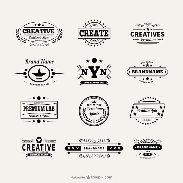 Free Vector vintage badges collection