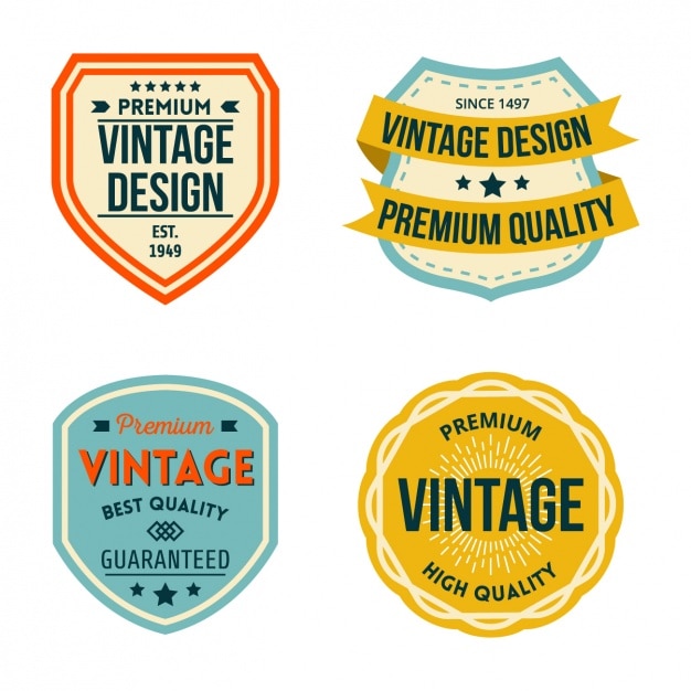 Free vector vintage badges set