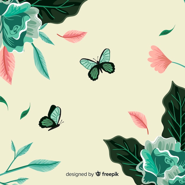 Free Vector vintage botanical background