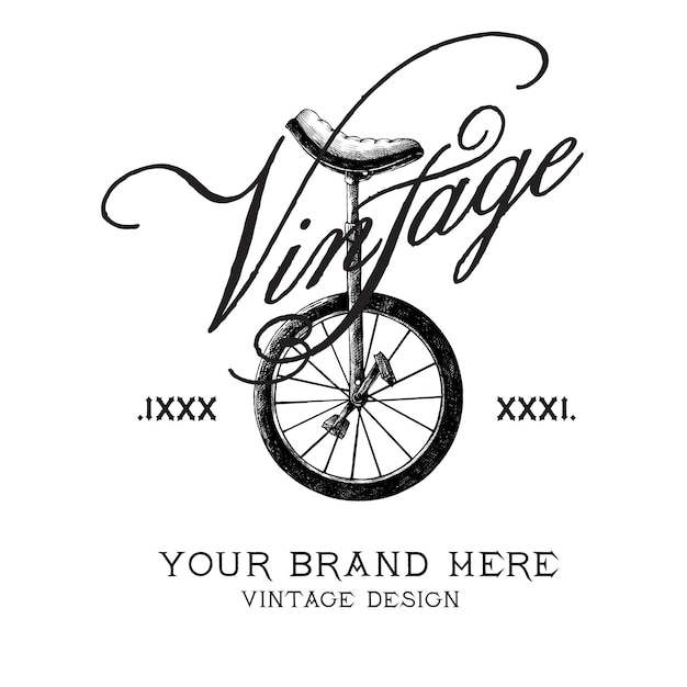 Vintage brand logo design vector