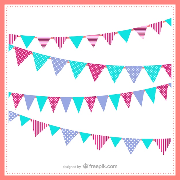 Free Vector vintage bunting vector