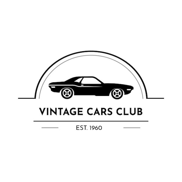 Free Vector vintage car club logo