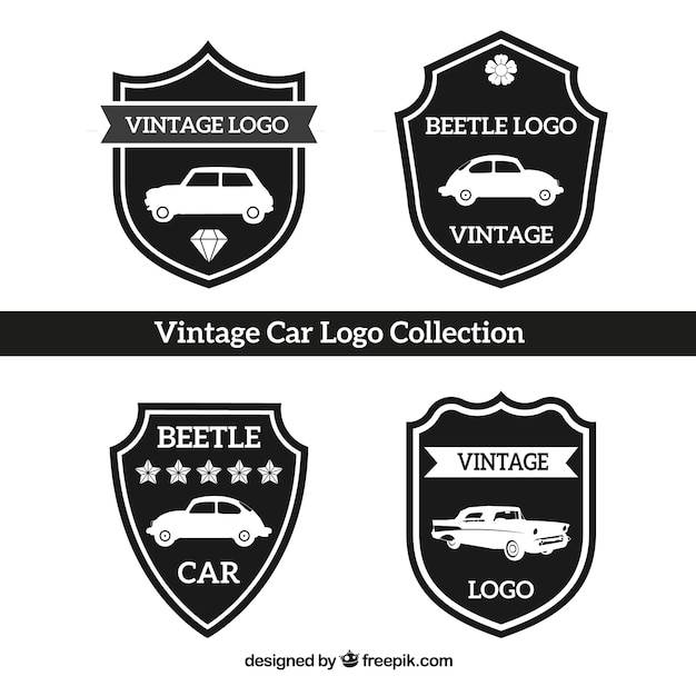 Free Vector vintage car logo collection