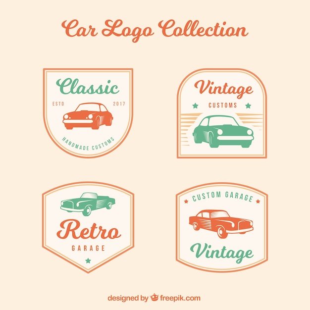 Vintage car logo pack