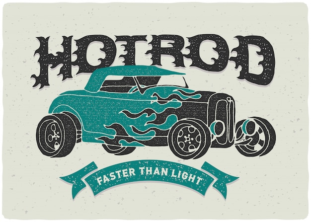 Free vector vintage car poster illustration