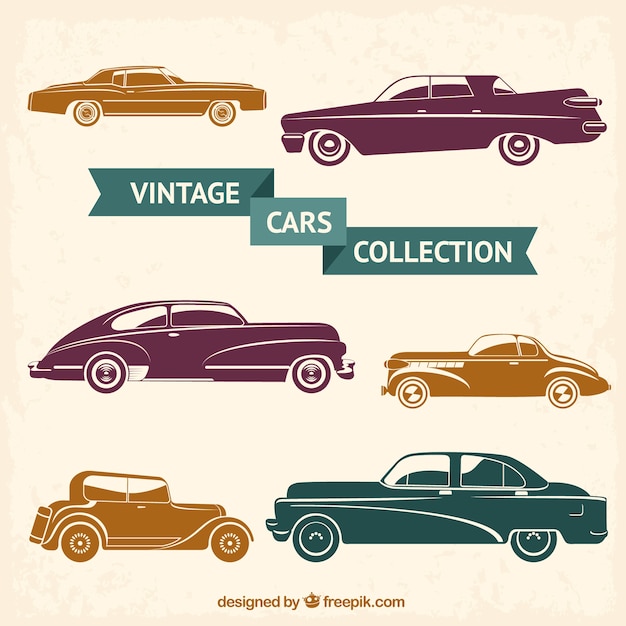 Free Vector vintage cars collection