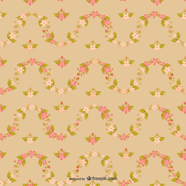 Free Vector vintage cherry blossom pattern