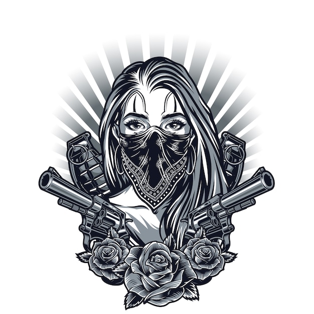 Free Vector vintage chicano tattoo concept