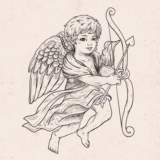 Free vector vintage christmas angel