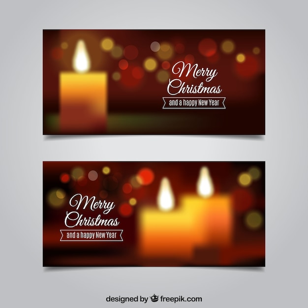 Vintage christmas banners