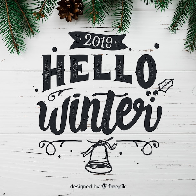 Free Vector vintage christmas lettering