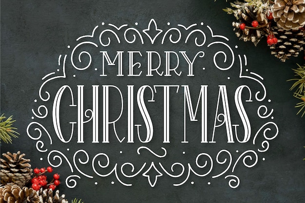 Free Vector vintage christmas lettering