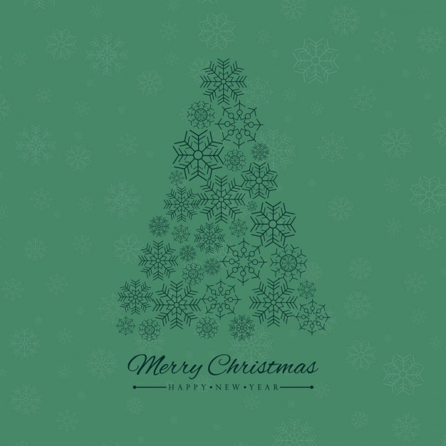 Free Vector vintage christmas tree background