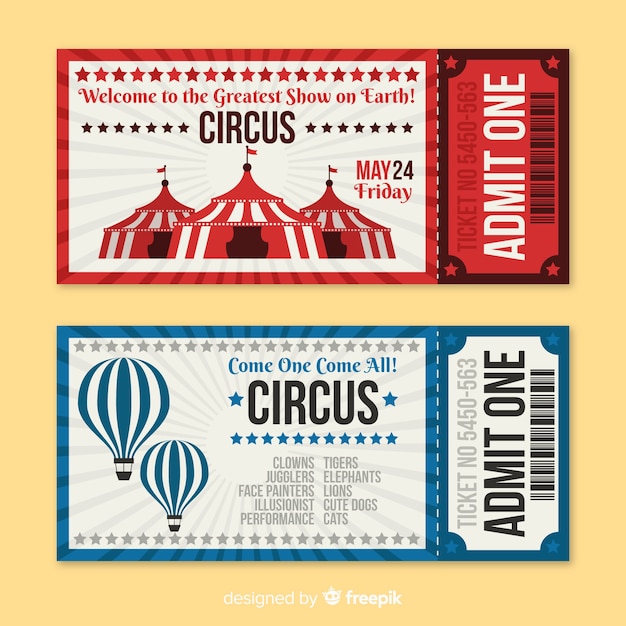 Vintage circus ticket