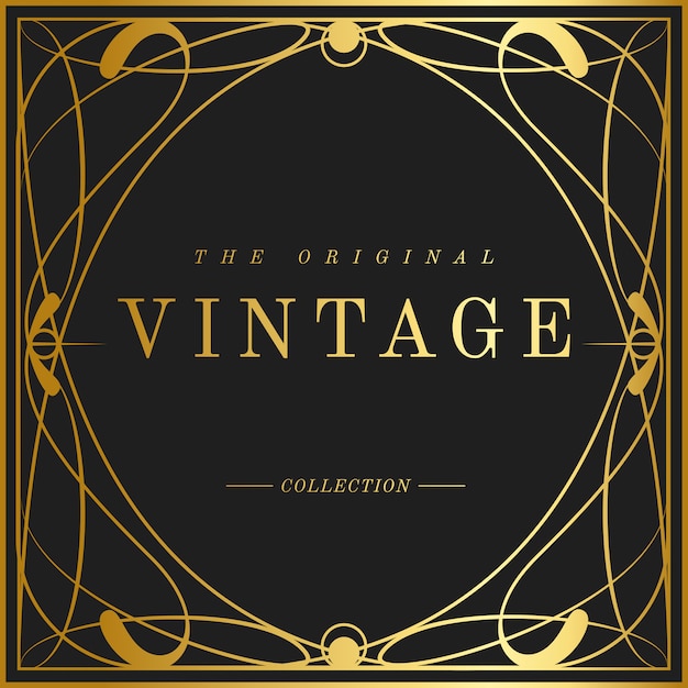 Free Vector vintage collection art nouveau badge vectors