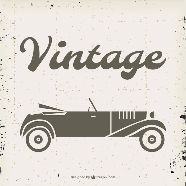 Free Vector vintage convertible silhouette