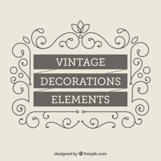 Free vector vintage decoration elements