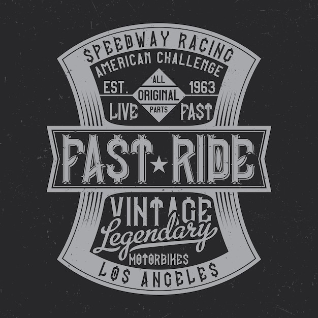 Free Vector vintage  design with lettering composition on dark background.