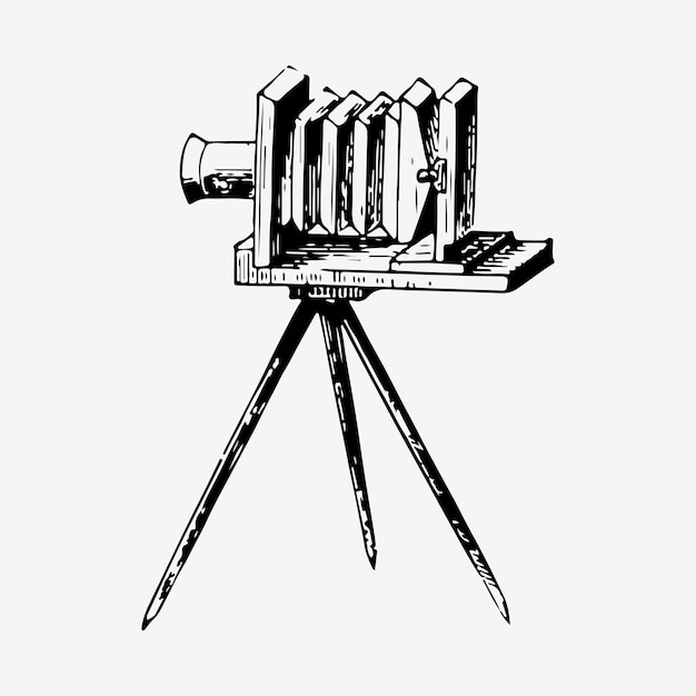 Free Vector vintage film slide camera illustration