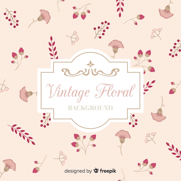 Vintage floral background