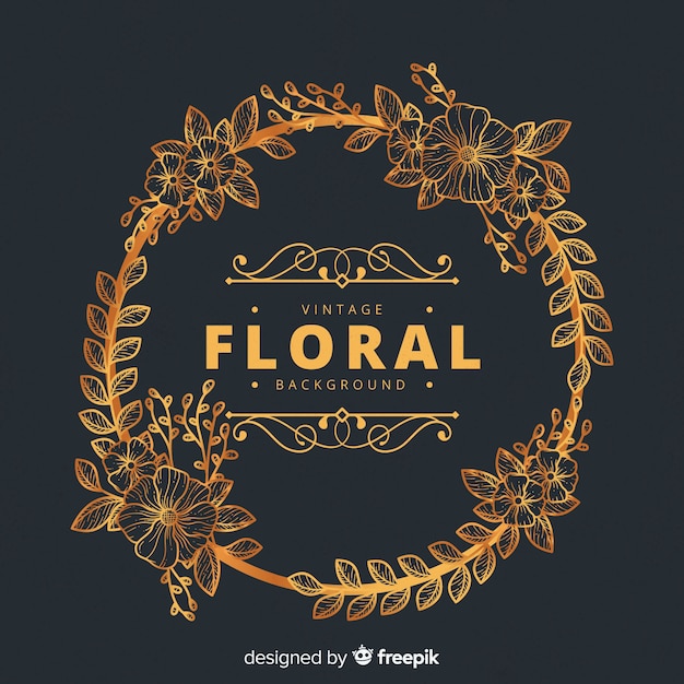 Free Vector vintage floral background