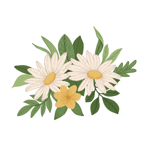 Free Vector vintage floral bouquet concept