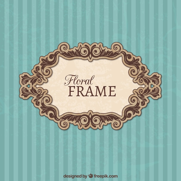 Free Vector vintage floral frame