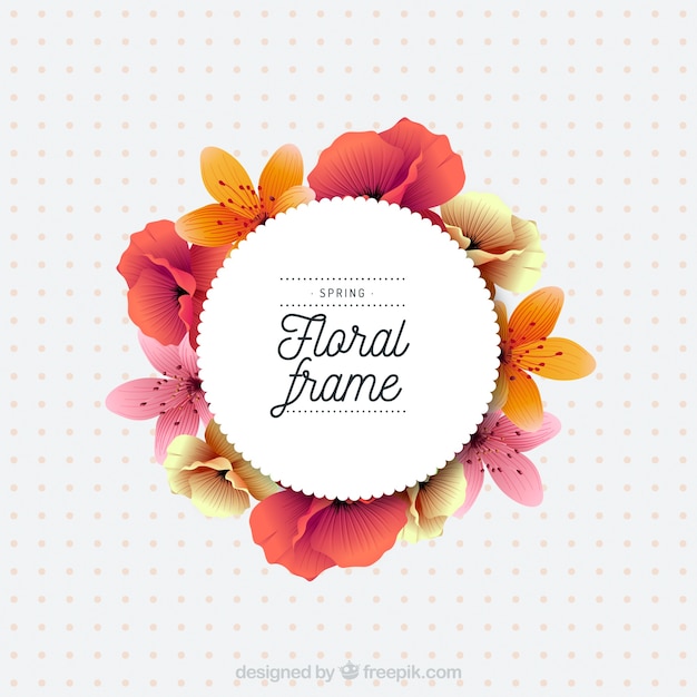 Free Vector vintage floral frame