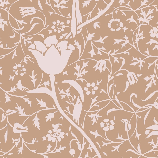 Free vector vintage floral ornament seamless pattern background vector